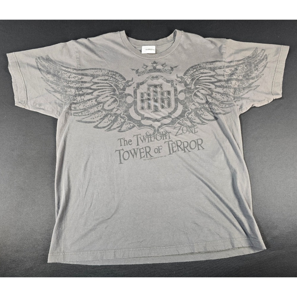 Disney World Twilight‎ Zone Tower of Terror Shirt Mens XL Gray Graphic Tee